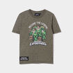 T-shirt manches courtes coton Minecraft vert kaki garçon