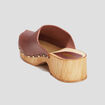 Mules sabots bout fermé en cuir Creeks marron femme