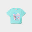 T-shirt avec noeud coton Stitch bleu turquoise fille
