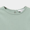 T-shirt c&ocirc;tel&eacute; volants aux &eacute;paules vert pastel b&eacute;b&eacute; fille