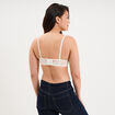 Soutien-gorge balconnet micro dentelle blanc femme
