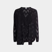 Gilet manches longues col cascade noir femme grande taille