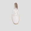 Derbies en toile &agrave; lacets blanc femme