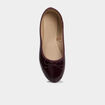 Ballerines vernies plates avec noeud bordeaux femme