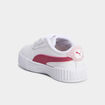 Tennis basses à scratchs Puma Carina blanc bébé fille