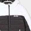 Doudoune zippée à capuche blanc garçon