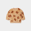 Sweat aspect velours manches longues beige bébé garçon