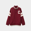 Sweat col camionneur oversize bordeaux gar&ccedil;on