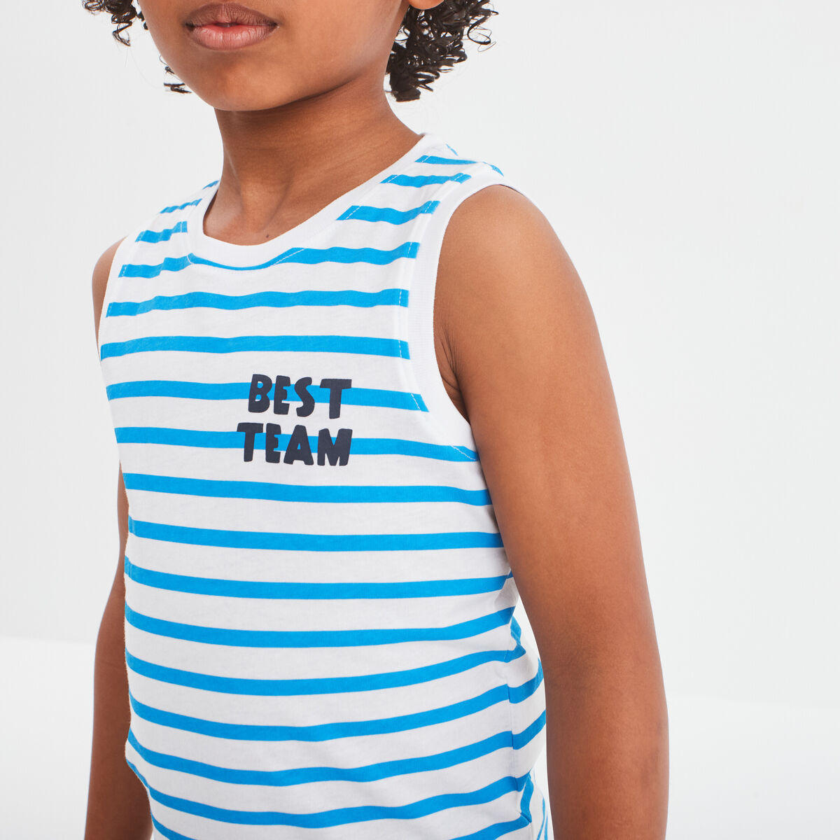 Ensemble 2 pièces short et débardeur bleu garçon