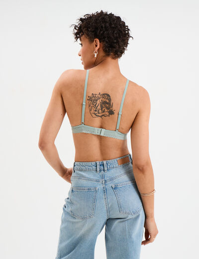 Soutien-gorge triangle paddé vert clair femme