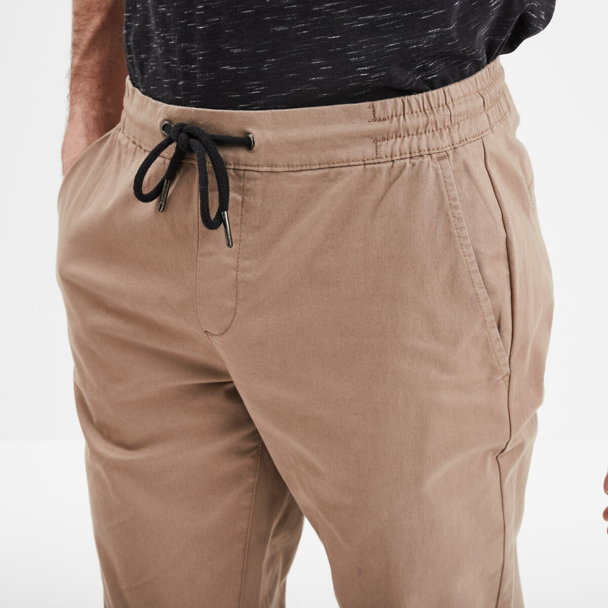 Pantalon jogpant taupe homme