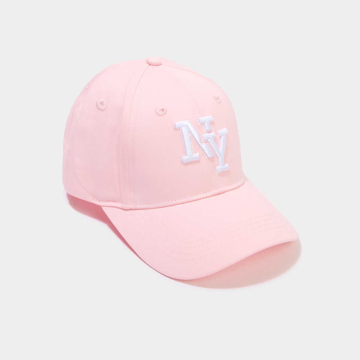Casquette brod&eacute;e coton rose fille