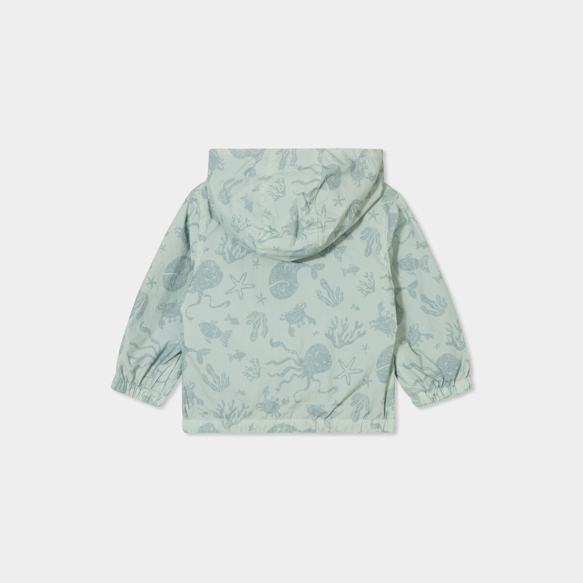 Blouson imperm&eacute;able r&eacute;versible vert pastel b&eacute;b&eacute; gar&ccedil;on