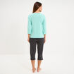 Ensemble pyjama corsaire et t-shirt bleu turquoise femme