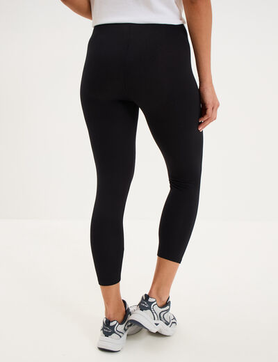 Legging &eacute;lastiqu&eacute; 7/8&egrave;me noir femme
