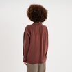 Chemise fluide manches longues oversize bordeaux femme