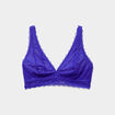 Soutien-gorge triangle dentelle bleu electrique femme