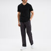 Pantalon cargo slim coton gris fonc&eacute; homme