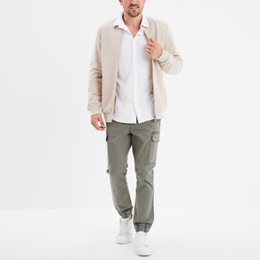 Gilet manches longues zippé gris clair homme