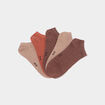Lot 5 paires chaussettes c&ocirc;tel&eacute;es marron fonc&eacute; femme