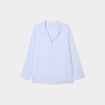 Chemise oversize lin mélangé bleu lavande femme grande taille