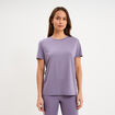 T-shirt de sport droit manches courtes violet femme