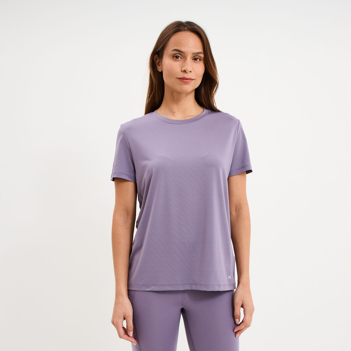 T-shirt de sport droit manches courtes violet femme