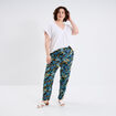 Pantalon skinny fluide taille standard noir femme grande taille