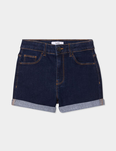 Short en jean denim 5 poches denim brut fille
