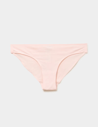 Culotte microfibre sans coutures rose clair femme