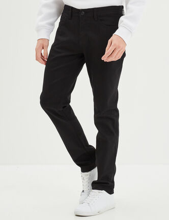 Jeans straight avec 5 poches denim noir homme