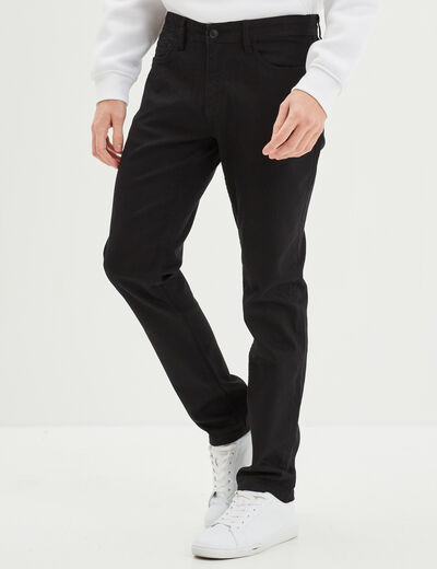 Jeans straight avec 5 poches denim noir homme