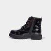 Bottines crant&eacute;es zipp&eacute;es &agrave; paillettes noir fille
