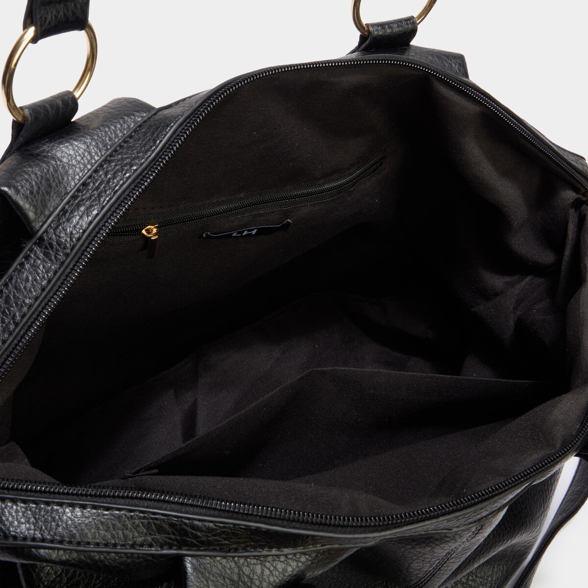 Sac &agrave; main avec bandouli&egrave;re amovible noir femme