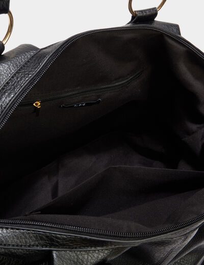 Sac &agrave; main avec bandouli&egrave;re amovible noir femme