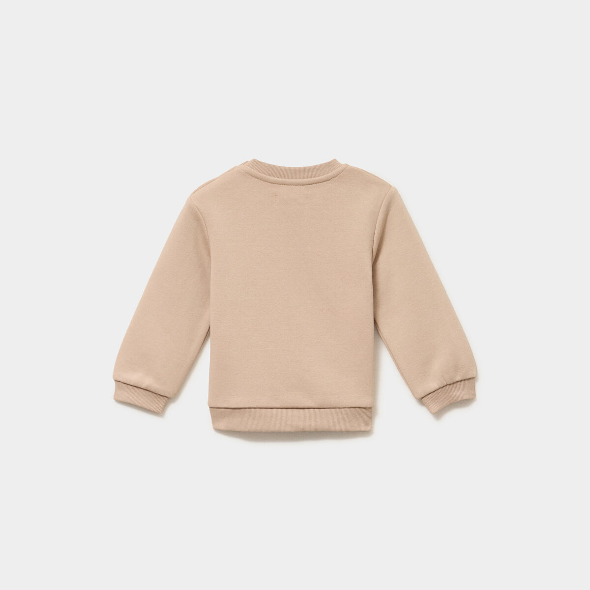 Sweat poche ventrale et &eacute;paule boutonn&eacute;e sable b&eacute;b&eacute; gar&ccedil;on