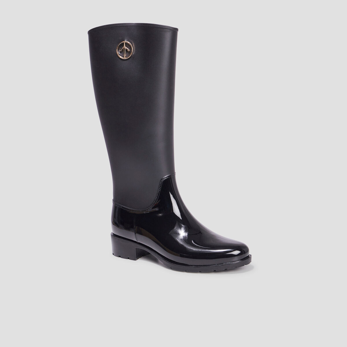 Bottes de pluie cavalières Mosquitos noir femme