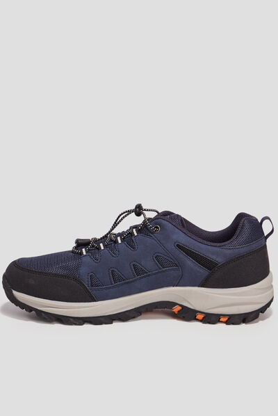 Baskets running à lacets Trappeur bleu marine homme
