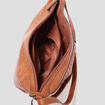 Sac seau avec perforations marron cognac femme