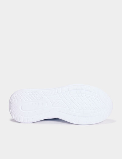 Baskets running &agrave; lacets blanc fille