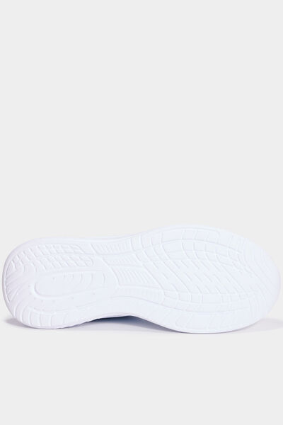 Baskets running &agrave; lacets blanc fille