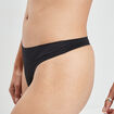 String couture invisible en microfibre noir femme