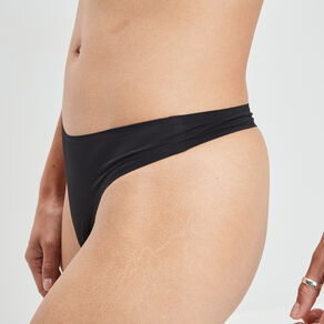 string couture invisible en microfibre noir femme String couture invisible en microfibre noir femme
