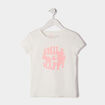 T-shirt à manches courtes ecru fille