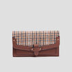 Portefeuille avec rabat marron cognac femme