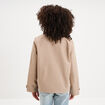 Trench court double boutonnage beige femme