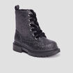 Bottines à paillettes crantées noir fille