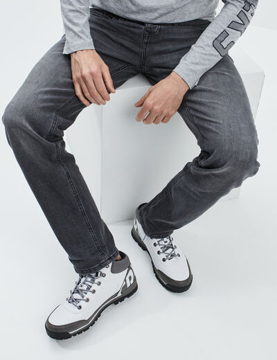Boots à lacet blanc homme