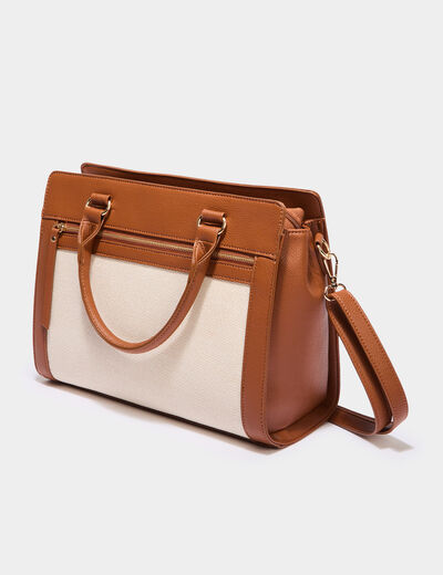 Sac à main avec anse marron cognac femme
