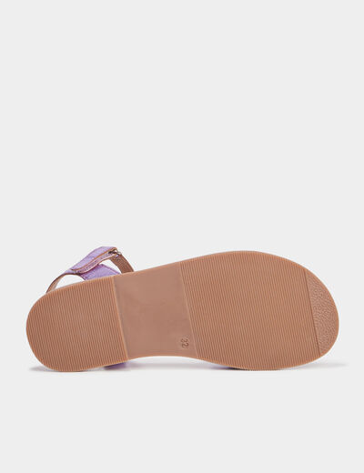 Sandales tresses en cuir Creeks violet fille